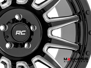 Custom Wheel 90 Series Wheel - One-Piece - Gloss Black w/ Machined Spokes| 20x10 | 6x5.5 | -19mm - Rough Country